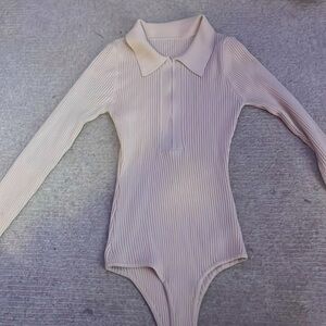 CIDER cream long sleeve bodysuit size S